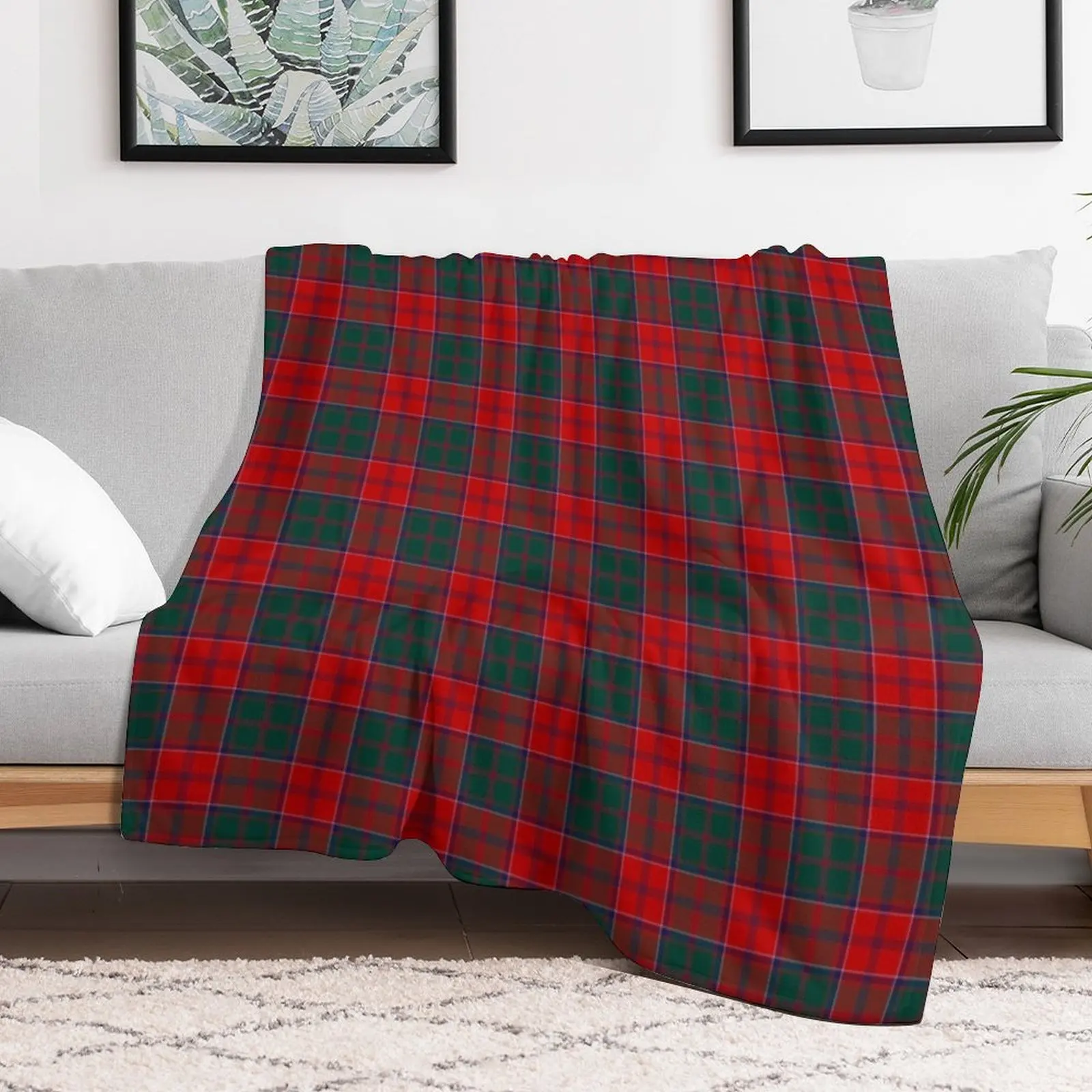 Clan Grant Tartan Throw Blanket Beautifuls Summer Beddings Soft Plaid Blankets