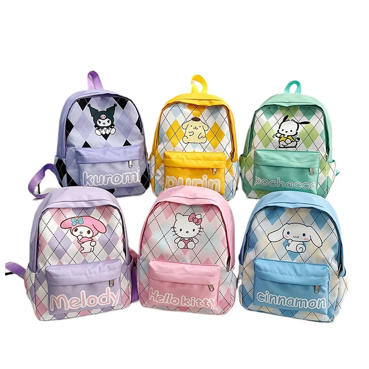 Sanrio Hello Kitty Plecak Kuromi Pochacco Cartoon Cute Ultra Light Storage Bag Kawaii Girls Child Gift Toys Anime Akcesoria