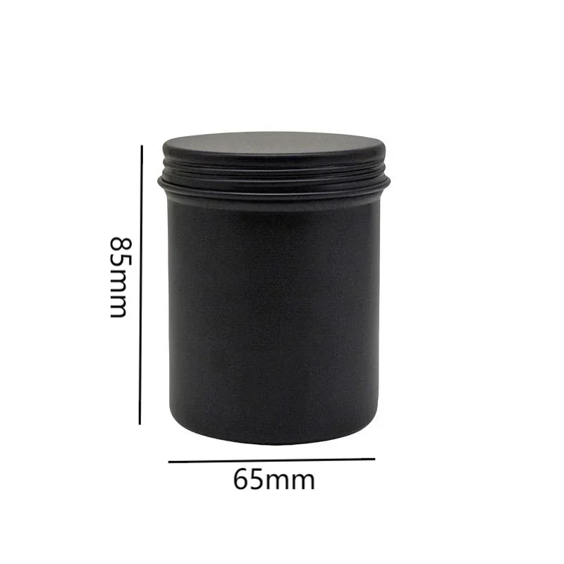 12pcs 200ml Black Metal Candle Tins Portable Tea Cans DIY Handmade Aromatherapy Candle Jars Cosmetic Cream Storage Containers