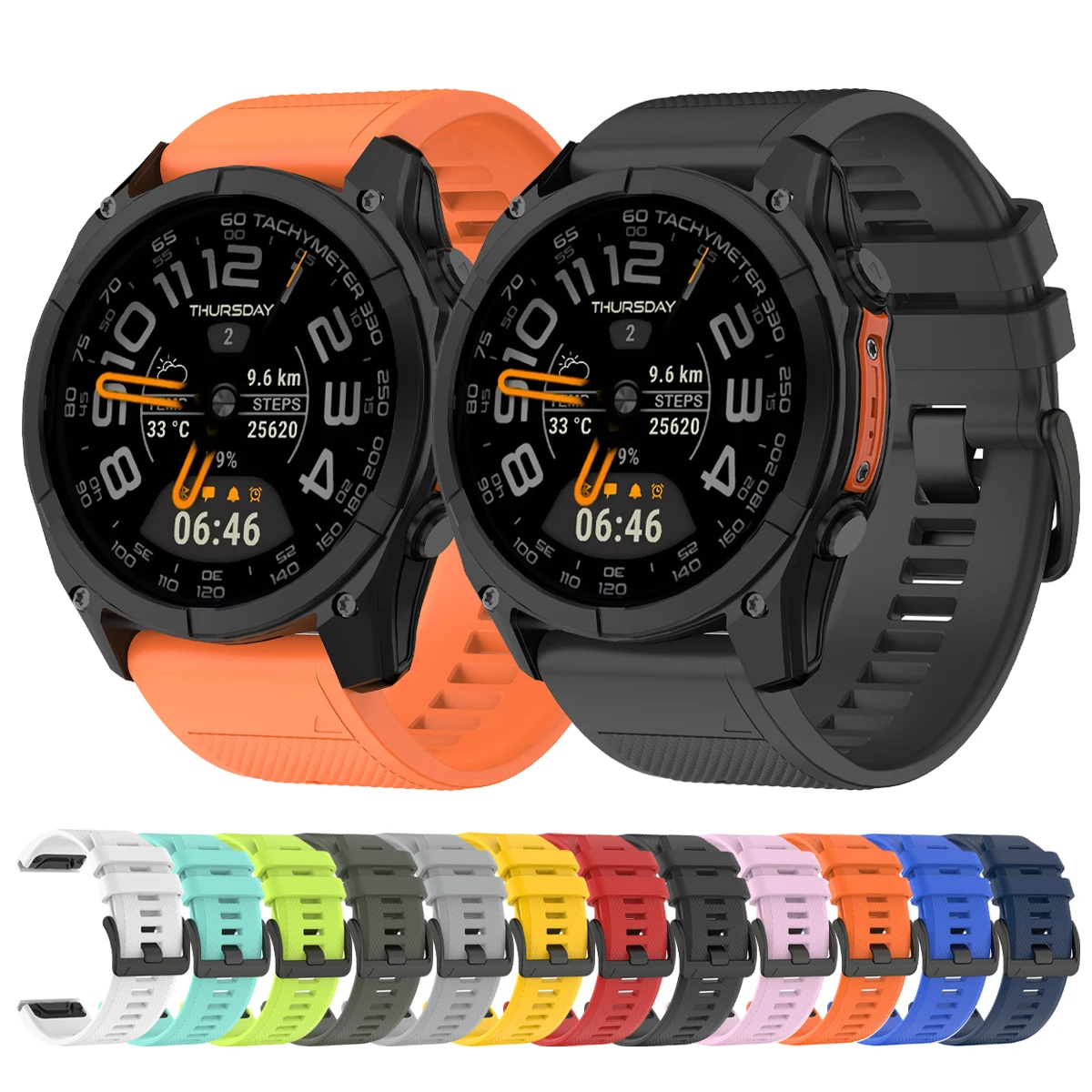 Für Garmin Fenix 8pro E 7X 7 Pro 6 6X Pro 5X 5 Plus 3HR Uhrenarmband Instinct 3 2X QuickFit 26mm 22mm Silikonarmband
