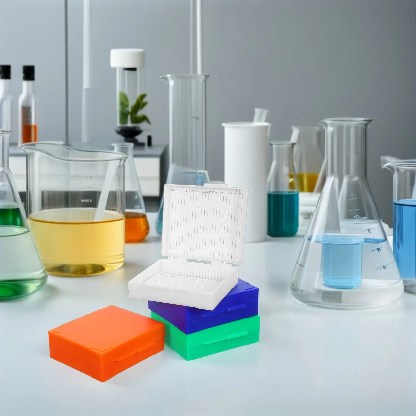 4Pcs Microscope Sli…