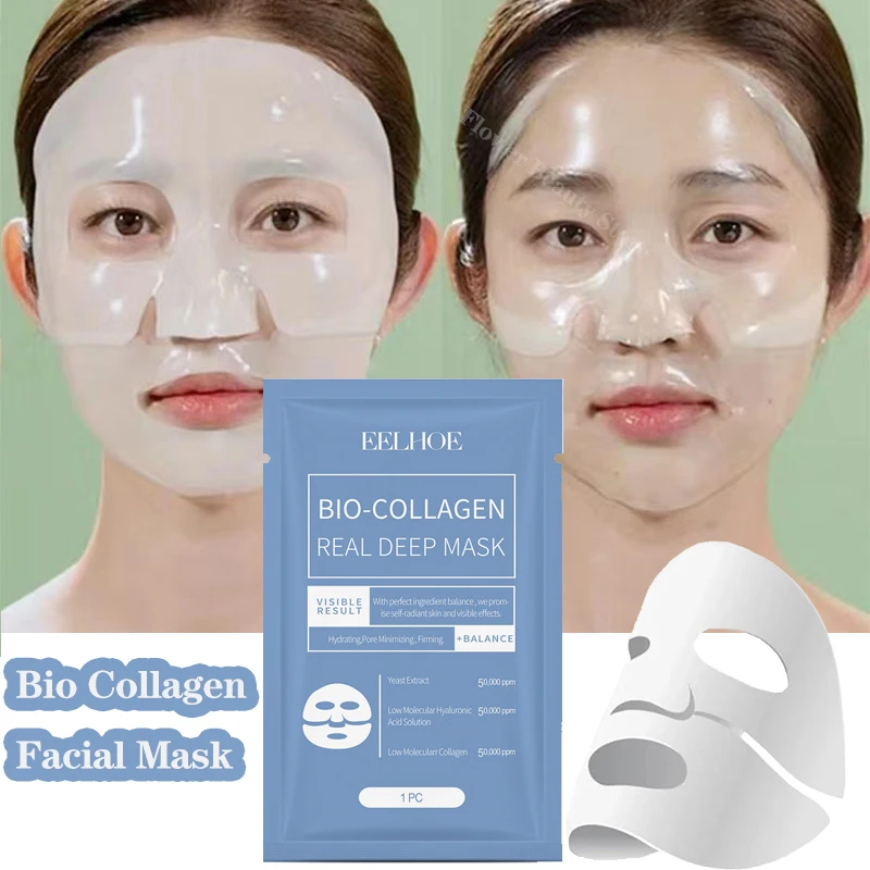 

Bio Collagen Facial Mask Instant Wrinkle Remover Fade Fine Lines Pores Shrinking Deep Moisturizing Whitening Brighten Skin Care