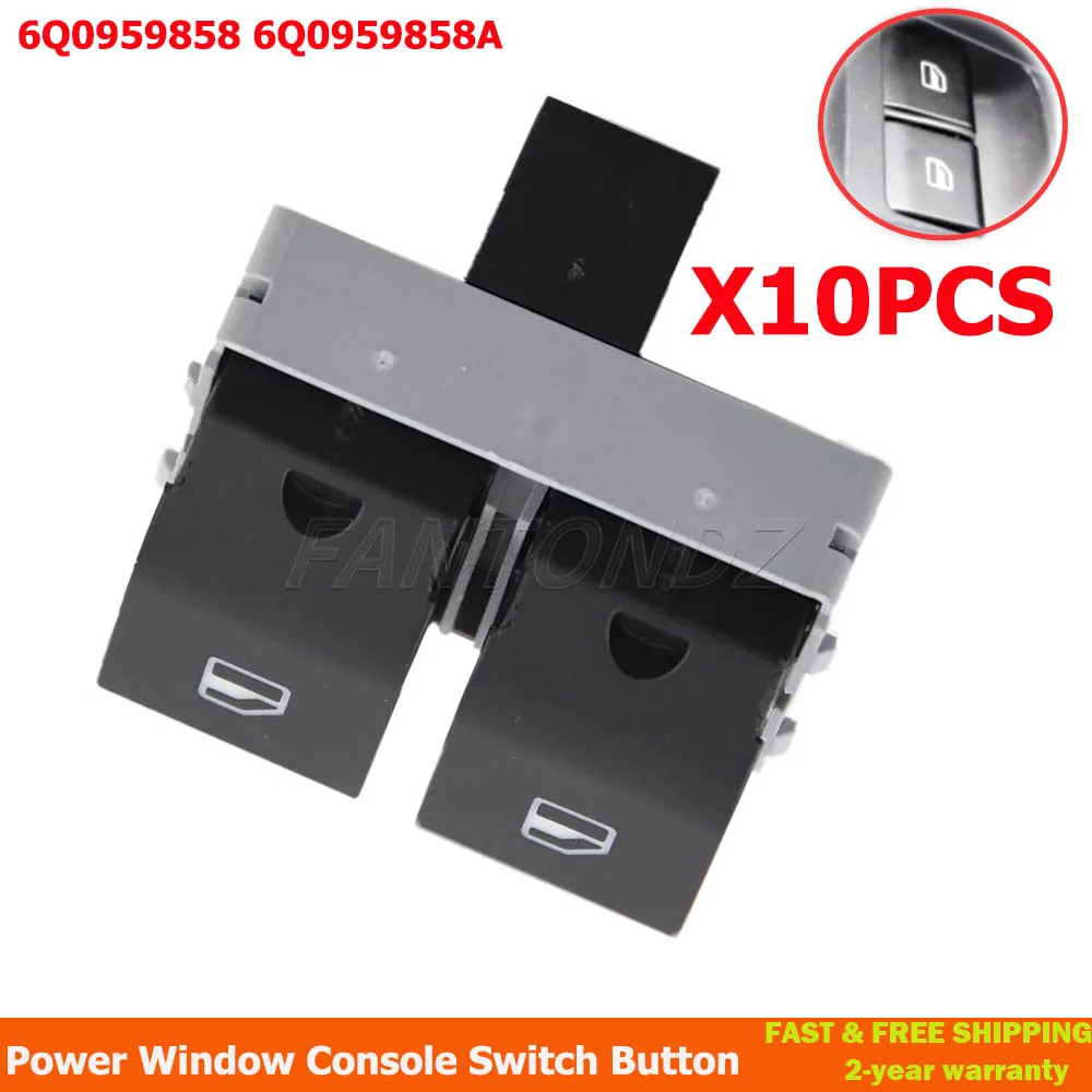 Joli principal de vitre électrique côté conducteur, VW Polo 9N 2002-2009, Seat Ibiza Cordoba 6inj, 6Q0959858, 6Q0959858A, 10 pièces