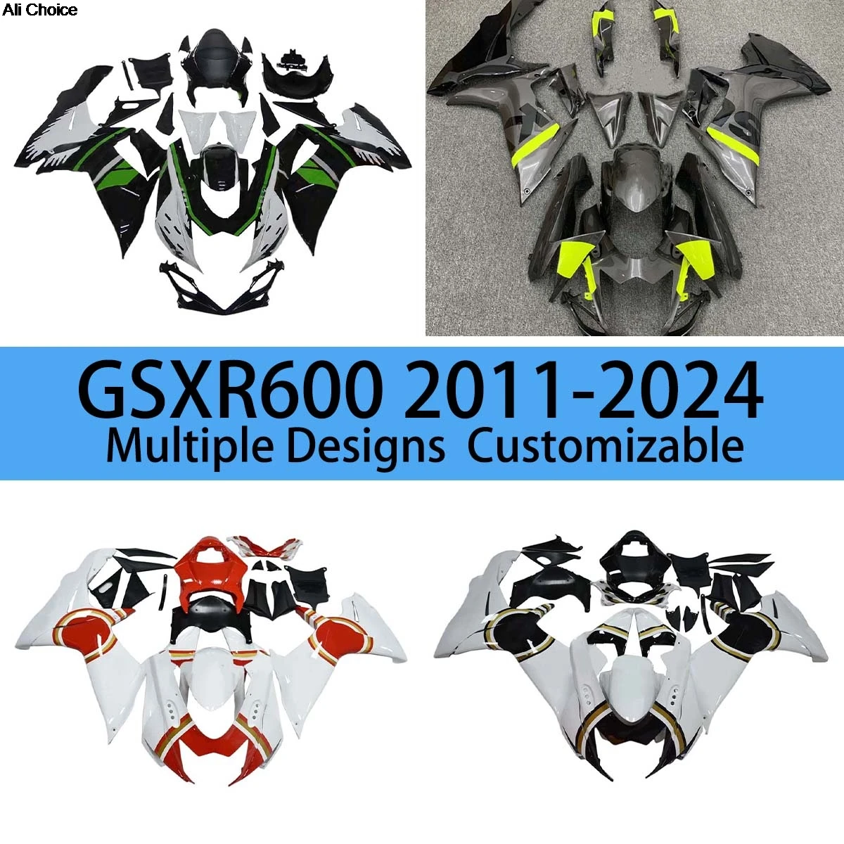 

Fit for gsxR600 GSXR750 2011-2022 2023 2024 Set Parts Fairing Kit GSXR 600 750 11-24 Complete Motorcycle Component Fairings