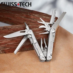 Swiss Tech 18 In 1 Multitool Updeted Version Folding Pliers Multi-functional Hand Tool Scissors EDC Outdoor Equipment