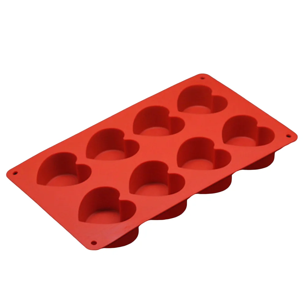 

Heart-Shaped Cake Mold Silicone Baking Tray Non-Stick Flexible For Diy Dessert Making Valentine Birthday Party Ice Cube