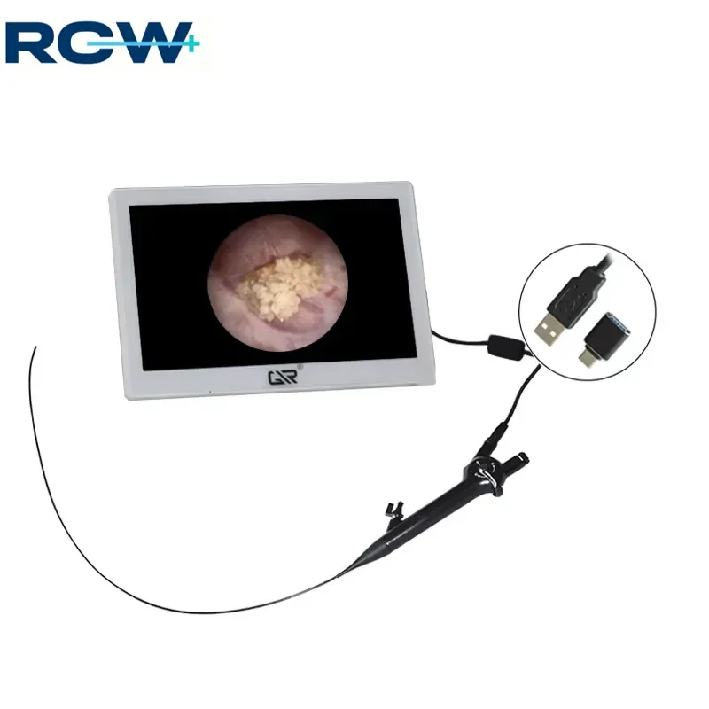 RCW Re-Usable Flexible USB Endoscope Ureteroscope for Urological Surgery Metal Electric Power Source
