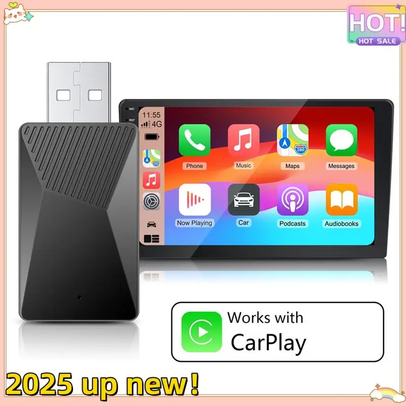 

Superior-Wireless Carplay&Android Auto Box 2In1 Wired Towireless Adapter Plug&Play Mini Smart Box Carplay Android AUTO Adapter