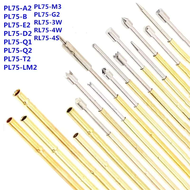 

20PCS/bag Spring Test Pin PL75-A2 B1 E2 D2 H2 G1 J1 Q1 Q2 T2 LM2 Outer Diameter 1.02mm Length 33.5mm PCB Probe