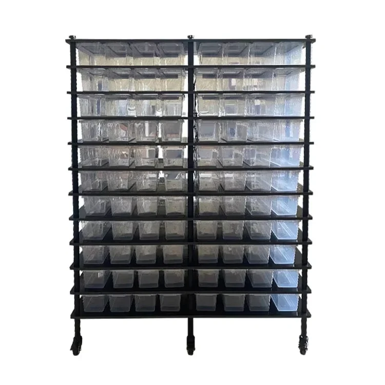 2023 Alloy Bracket PVC Reptile with Plastic Box Leopard Gecko Turtle Horned Frog Breeding Box Bath Rack System, Accept Custom