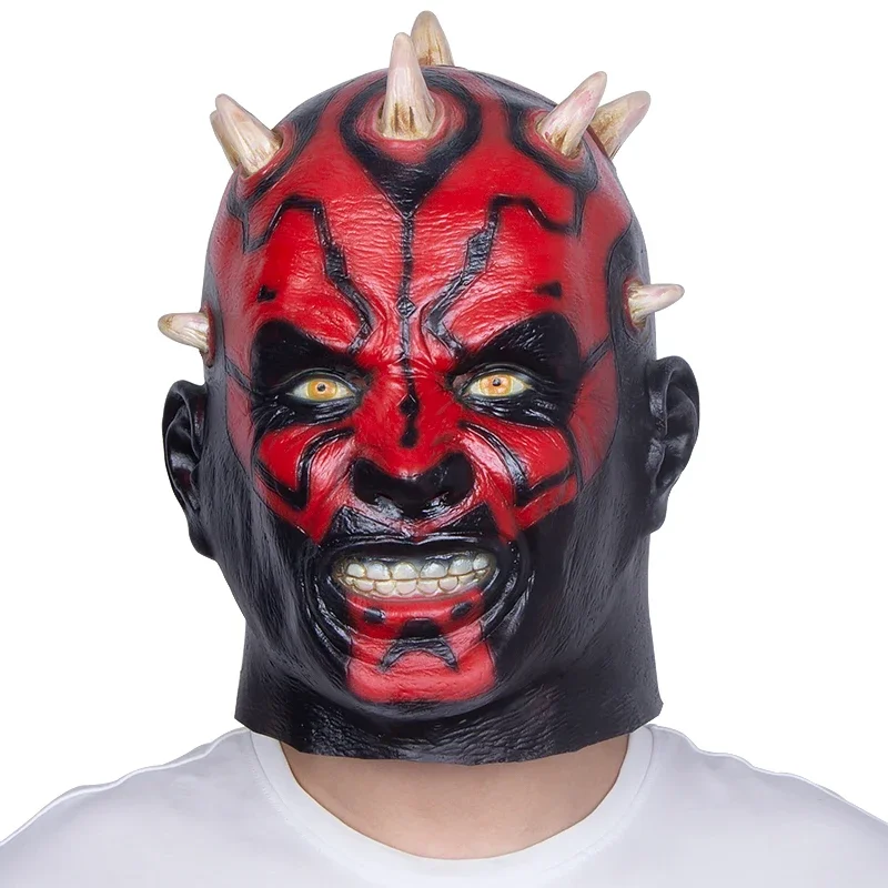 Scary Mask Darth Maul Movie Character Latex Full Head Headgear Halloween Cosplay Party Costume Props