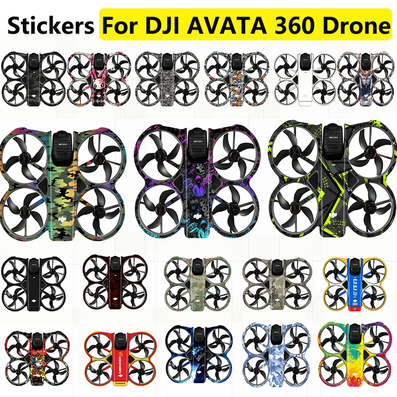 For DJI AVATA 360 Drone Stickers Colorful Decorative Anti-scratch Protective Film For Avata360 PVC Refit Decals Skin Accessory