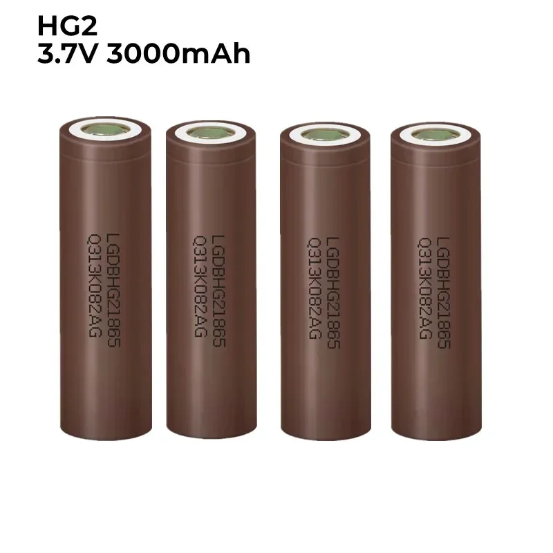 Original 18650 HG2 3000mAh Lithium Rechargeable Battery  30A Continuous Discharge Rate and High Capacity for Drone Power Tools