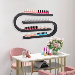 2 Pieces U-Shaped Rack Wall Mounted Display Nail Polish Shelf Stand Lipstick Organizer Holder 4 Tiers Nail Shop Stand