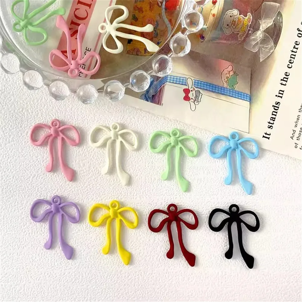 

Ins-style Dopamine Colored Long-tail Bow Pendant, Diy Handmade Bracelet, Necklace, Earrings, Accessory Materials