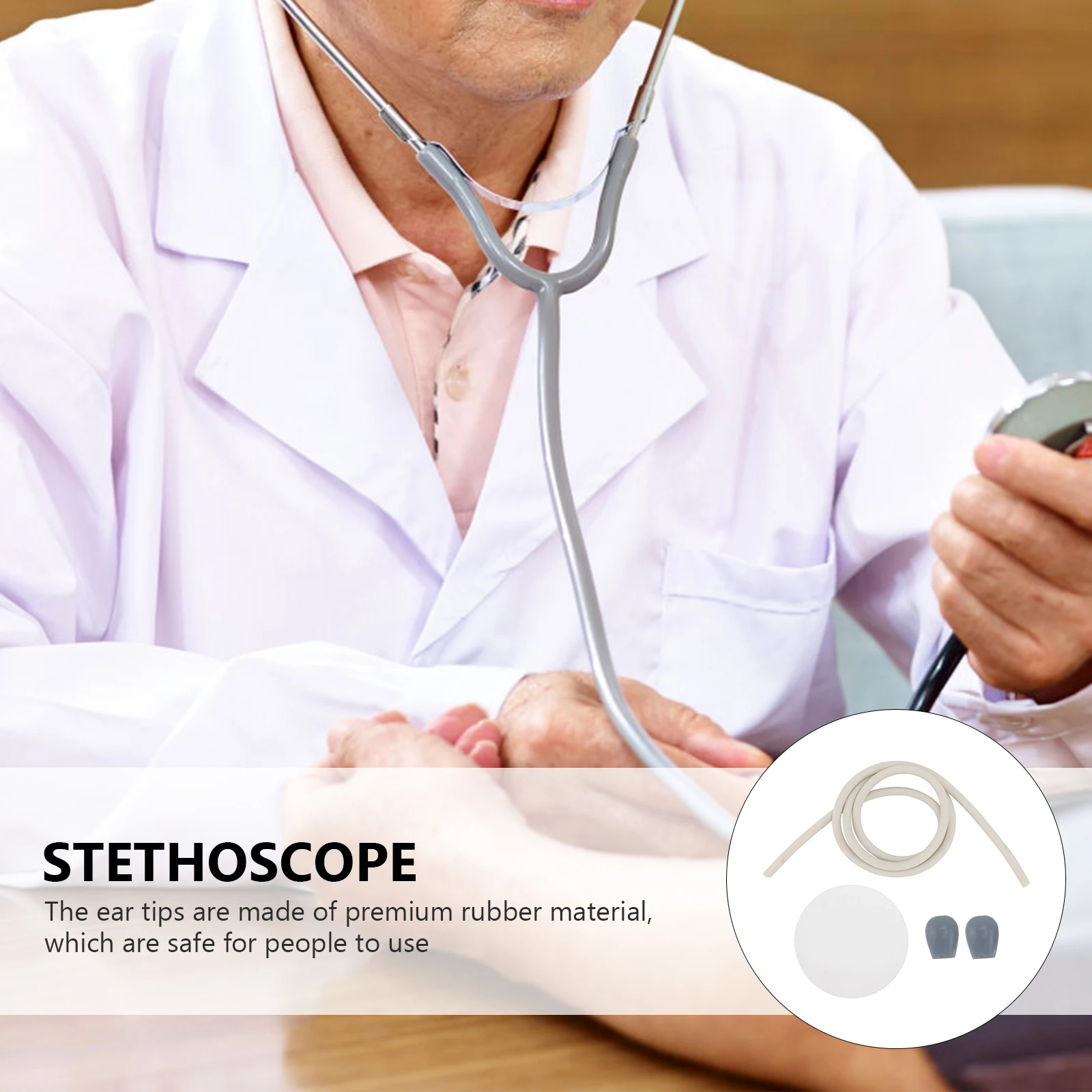 

4 Pcs/set Hose Stethoscope Accessories Diaphragm Echoscope Replacement Earbuds Accessory Plug