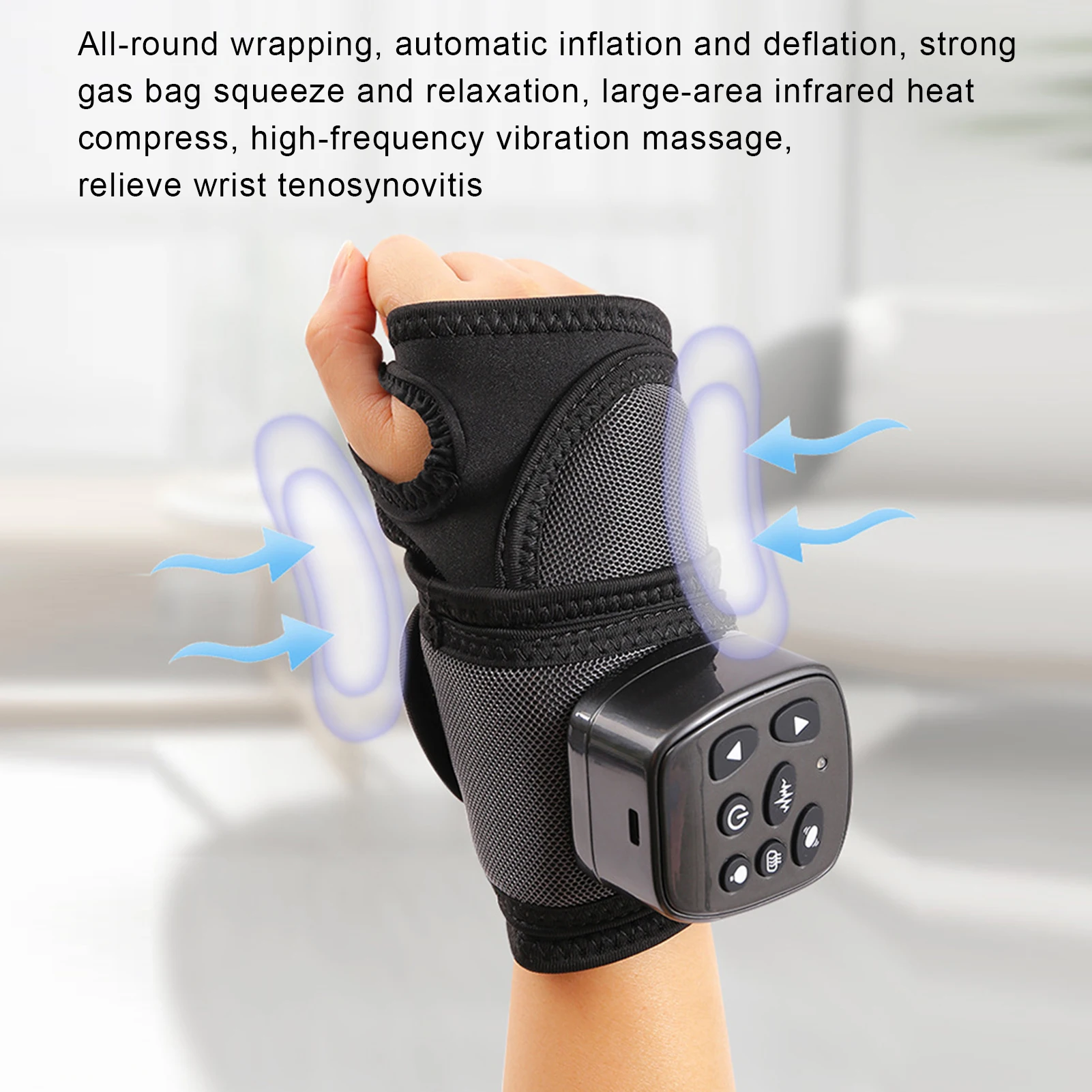 Rechargeable Intelligent Bracer Wrist Heating Wrap Compression Air Therapy Massager Device Fitness Wrister Joint Care