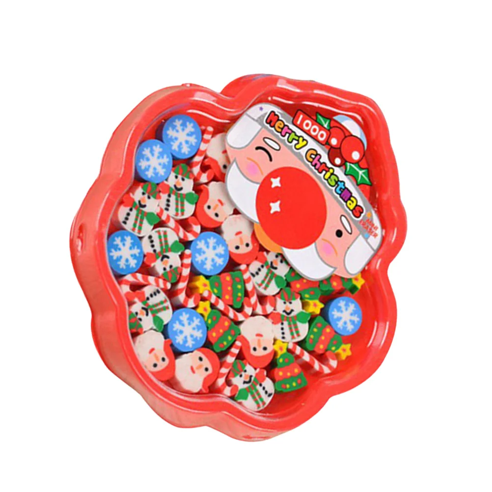 محايات عيد الميلاد على شكل سانتا كلوز، محايات قلم رصاص ملونة زاهية ومبتكرة، مستلزمات مدرسية، هدايا عيد الميلاد