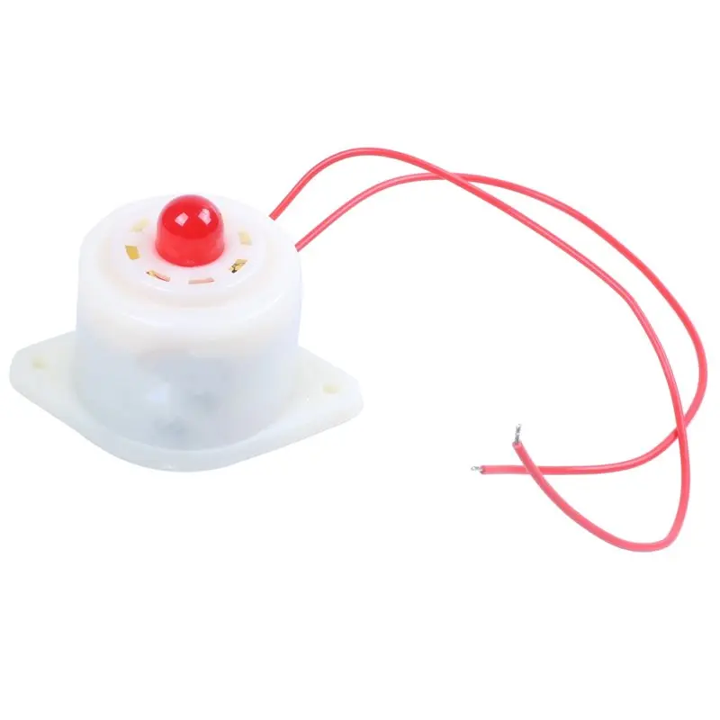 -[A51I Digital]10X BJ-3 AC220V Industrial LED Blinker Red Alarm Siren Buzzer 100Db White