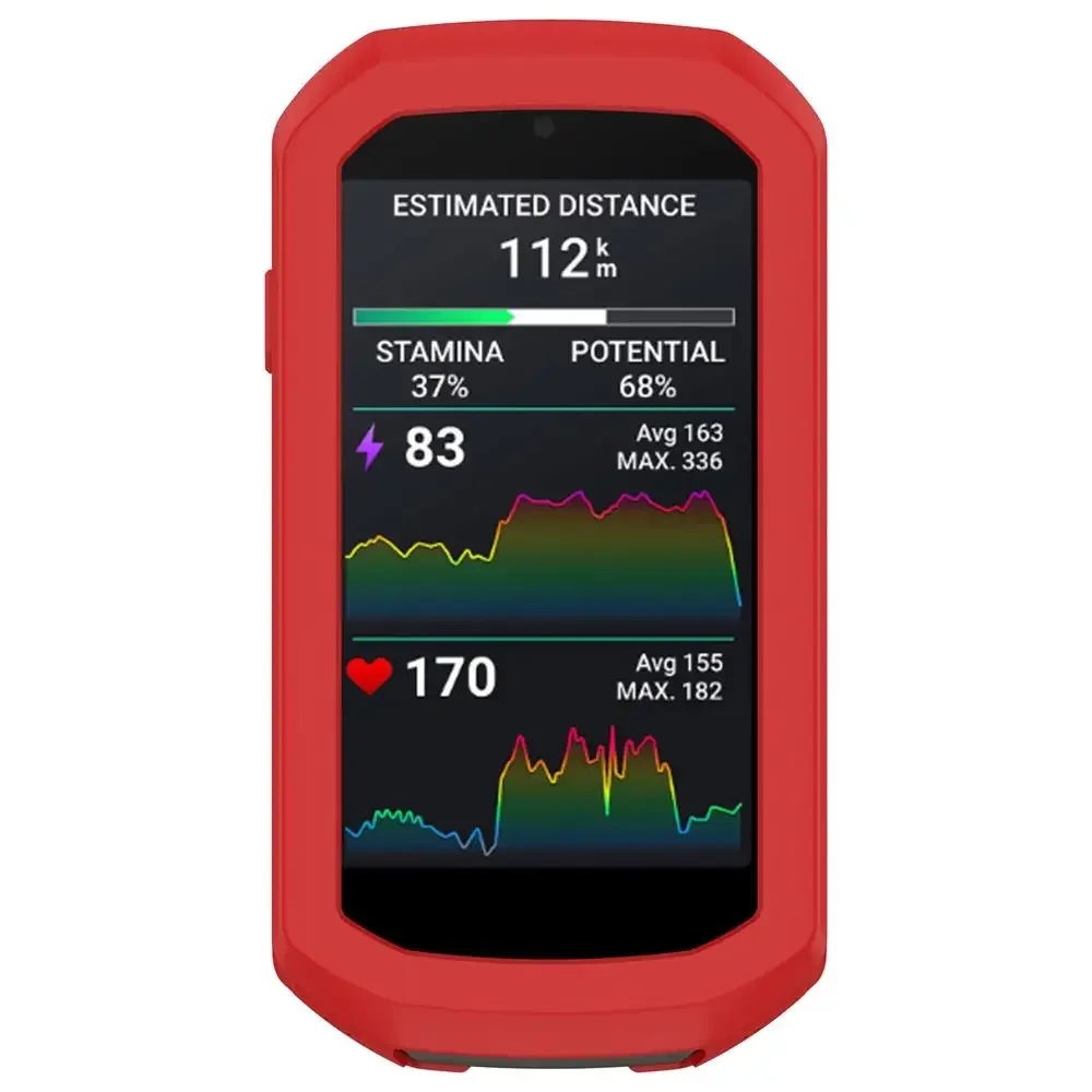 Silicone Case & Hydrogel Film for Garmin Edge 1050 GPS Stopwatch Bumper Screen Protector Cover for Garmin Edge 1050 Accessories