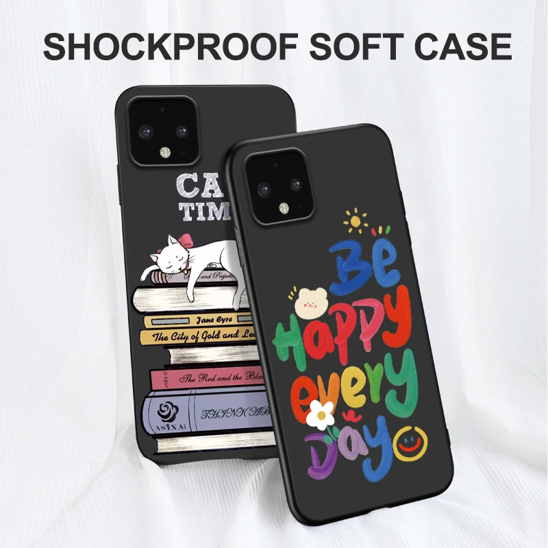 For Google Pixel 4 Case For Google Pixel 4 XL Case Pixel4 4XL Black Tpu Case cute lovely pattern