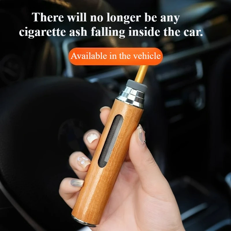 E-SPORT FPS Smoking Car-mounted Portable Wooden Ashtray for Convenience in Driving Ideal for Game Playing. Ash Storage