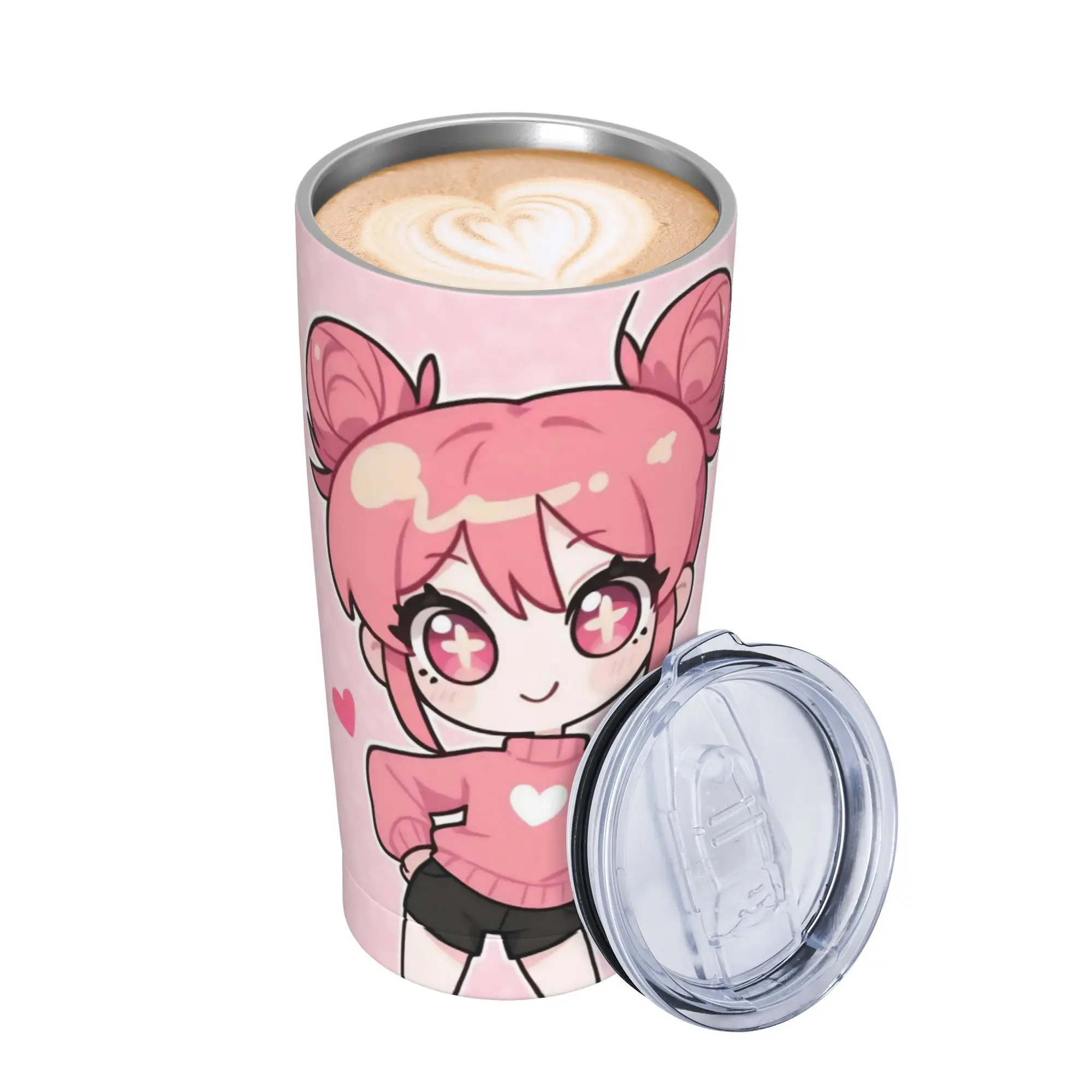 Trickcal C-Chibi Go Games Tumbler Vacuum Insulated  Thermal Cup Stainless Steel Travel Outdoor Mugs Water Bottle 20oz