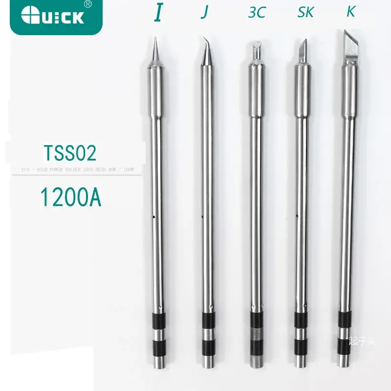 QUICK TS1200A Original Lead Free Solder Iron Tip Handle Welding Pen Tools TSS02 Electric Soldering Iron Head TSS02-3C-J-I-K-SK