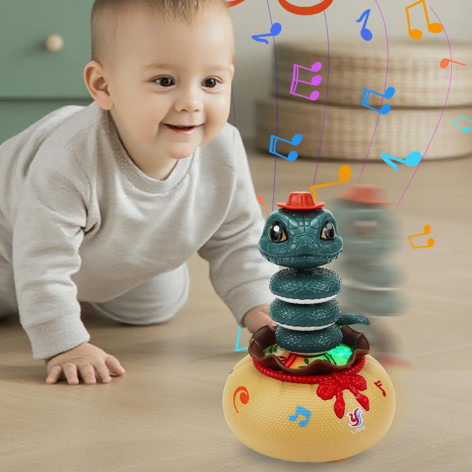 Jouet de danse serpent torsadé électrique, serpent torsadé interactif, fournitures de jeu avec musique et lumière pour garçons et filles