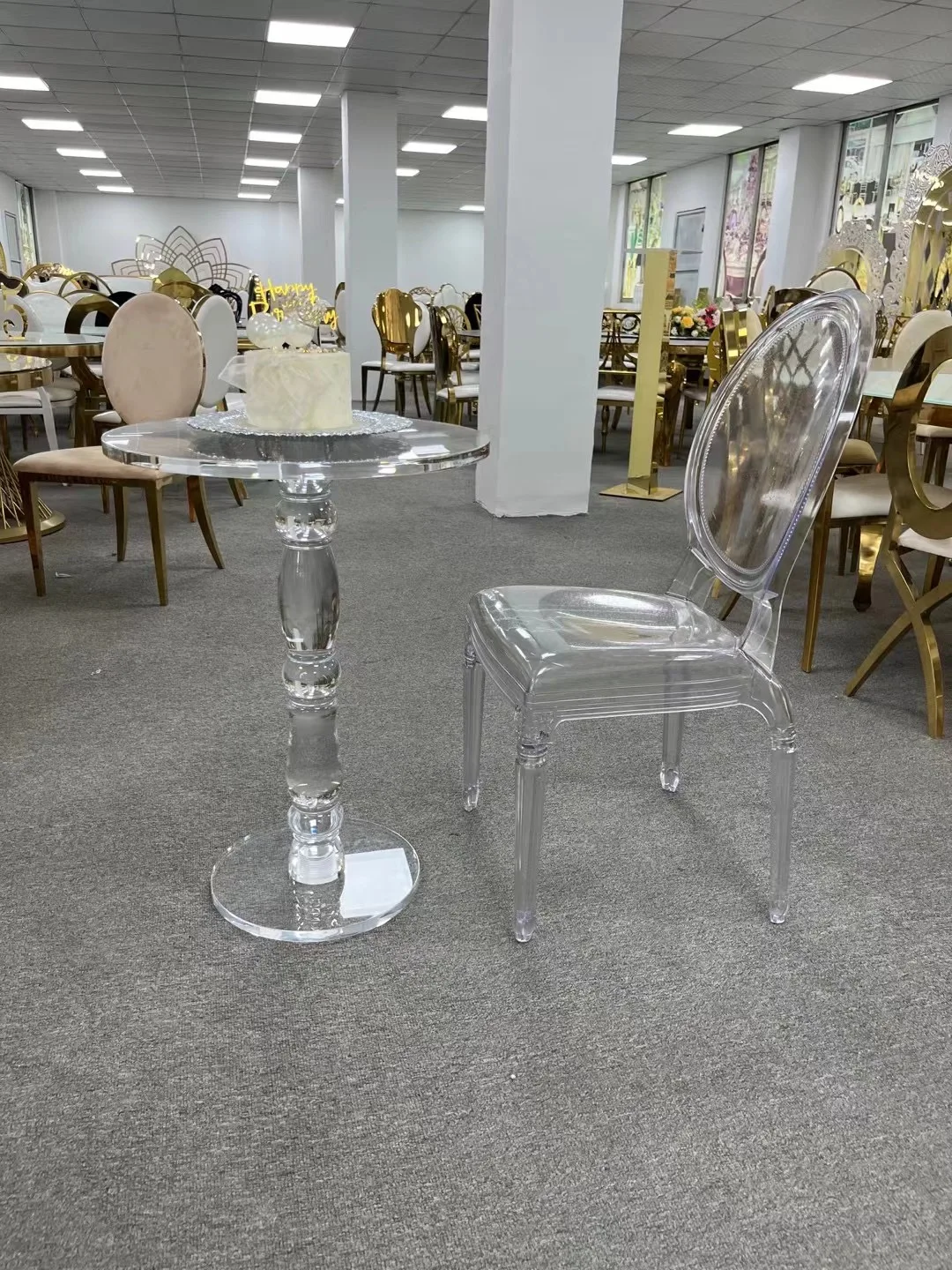 Factory customizable High quality acrylic  cake table flower stand set for wedding event party decoration image 6