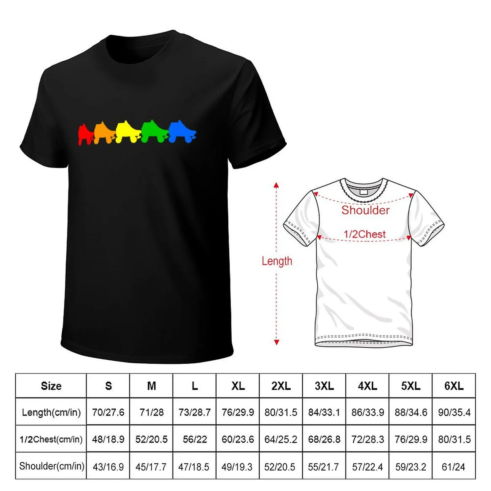 rainbow skates T-Shirt cotton graphic tees boys whites mens designer clothes