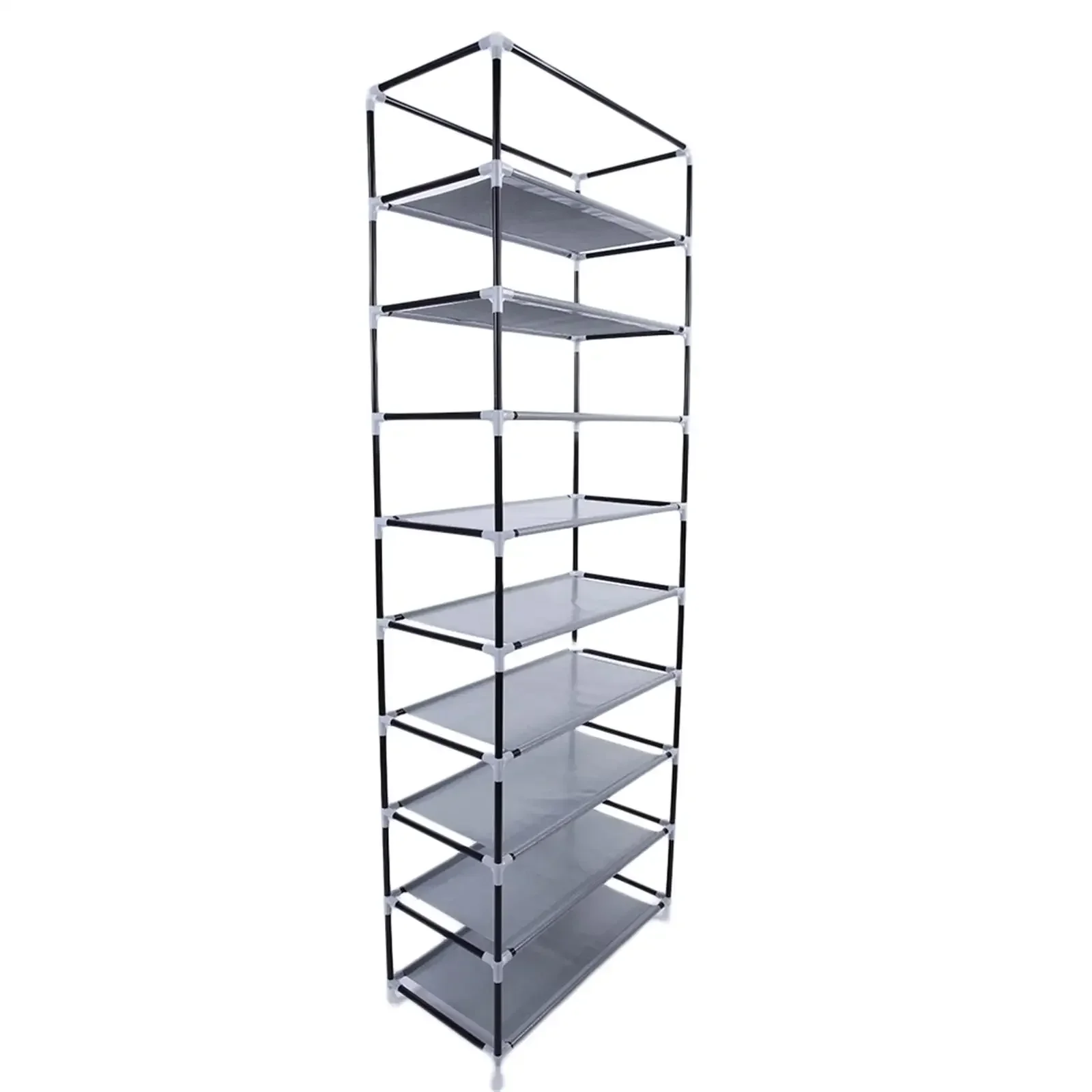 

Stylish Space-Saving 9-Compartment Non-Woven Shoe Rack in Wine Red - Perfect for Organizing Footwear
