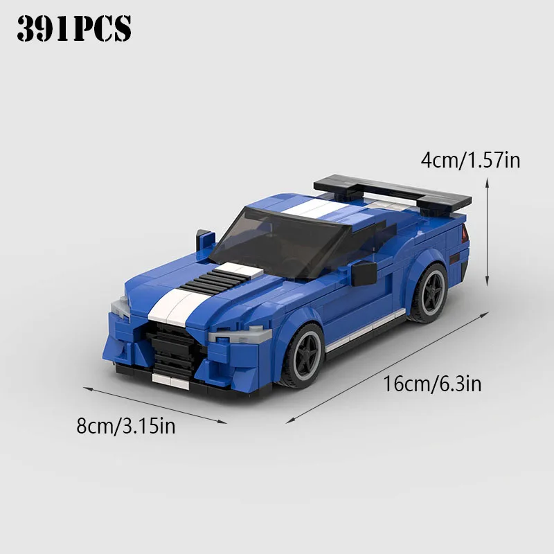 391pcs Building Blocks, Creative Education, GT500 Racing Car, Assembly DIY Puzzle MOC Car Toy Models Birthday Gift for Kids