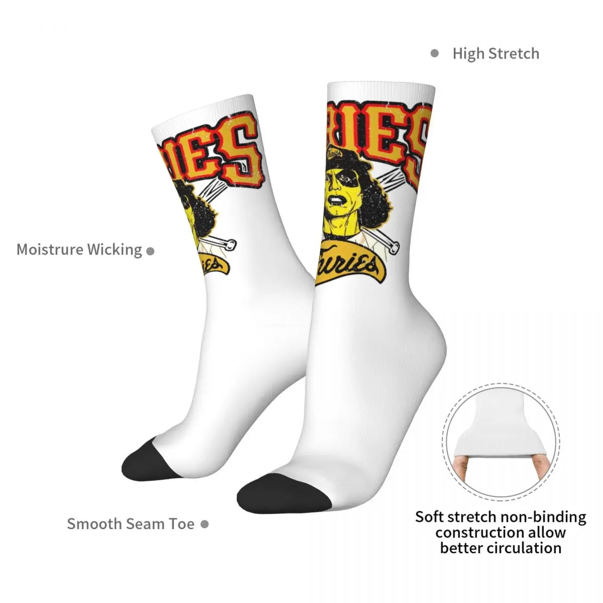 Warriorsed Socks Baseball Furies Korean Stockings Winter Non Skid Men Socks Quality Graphic Skateboard Socks