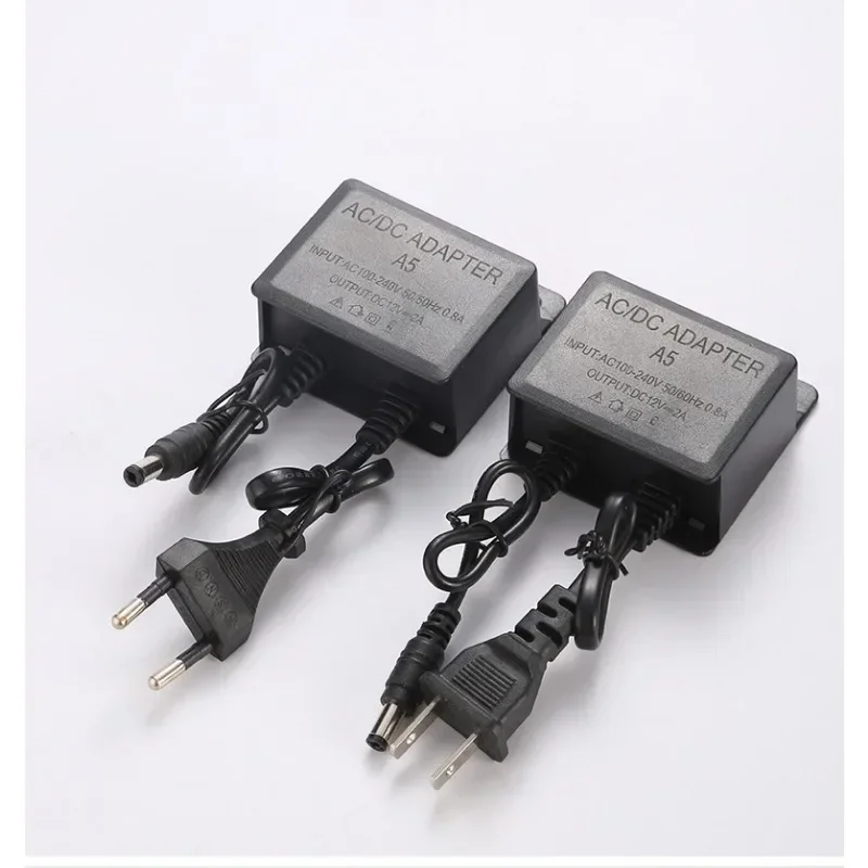 Escam ปลั๊กไฟ AC DC อะแดปเตอร์ชาร์จในรถยนต์12V 2A สหภาพยุโรปสหรัฐกลางแจ้งกันน้ำสำหรับตรวจสอบกล้องวงจรปิดกล้องวงจรปิด