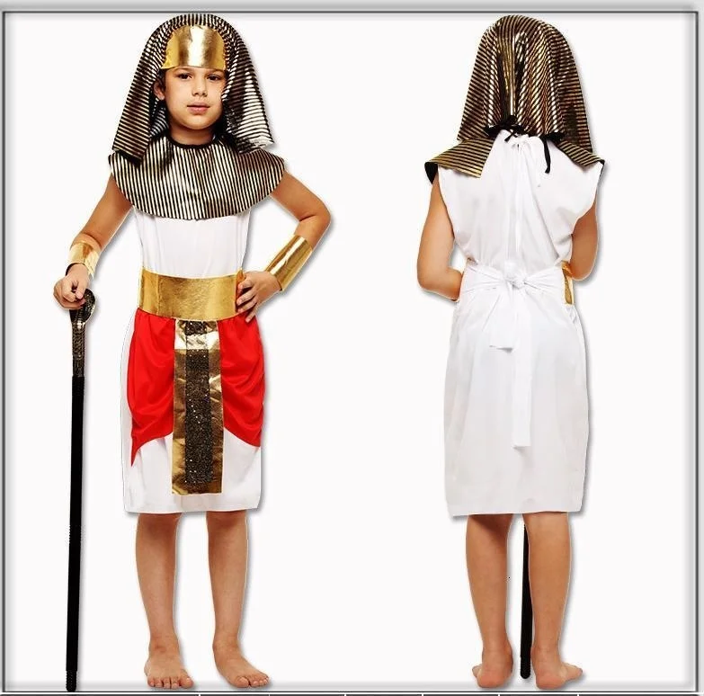 Neue ägyptische anime pharao kostüme für Halloween party kleidung Ägyptischen pharaos könig purim kostüm kleid für mädchen