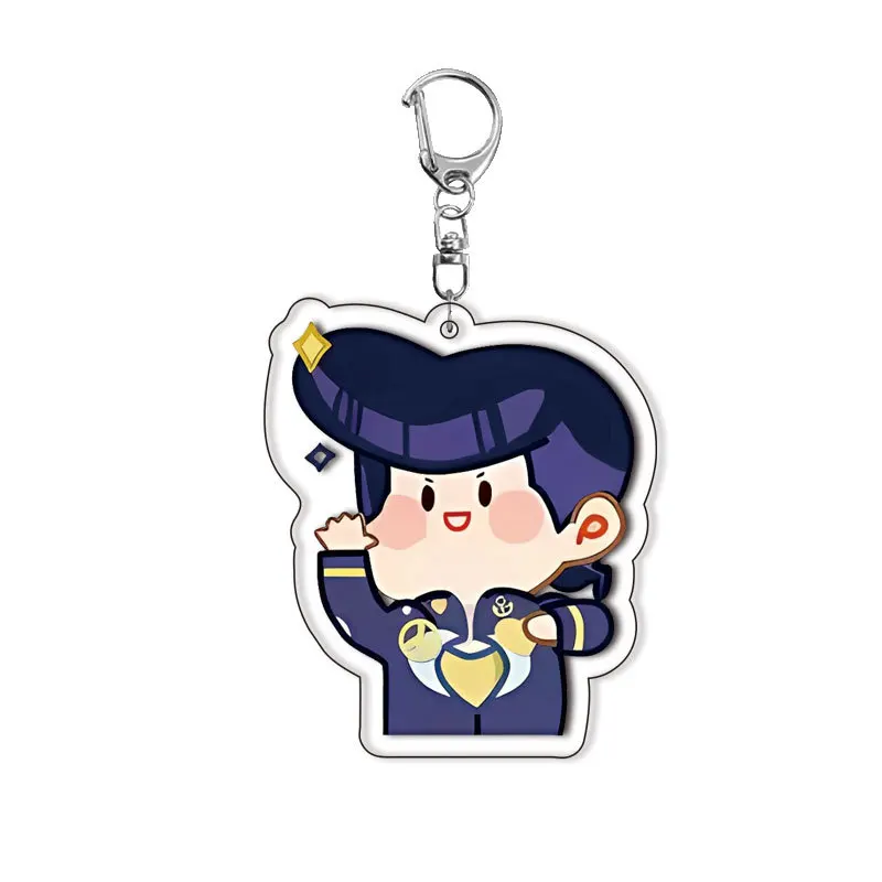 Anime JoJo's Bizarre Adventure Q-Style The World Ver DIO Bruno Bucciarati Acrylic Pendant Keychains Bag Decorations Fans Gifts