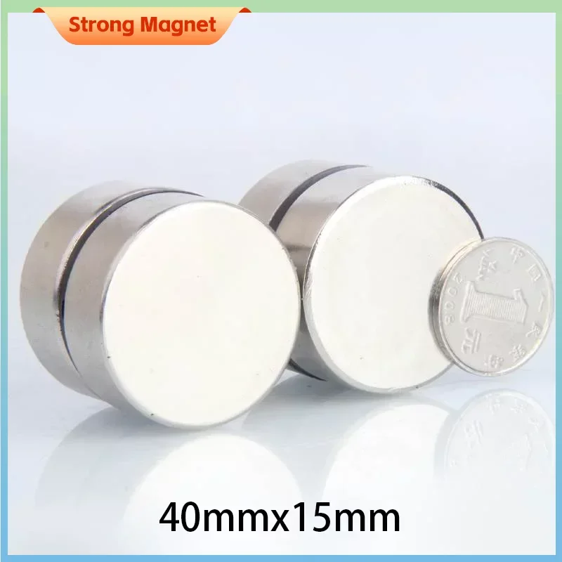 

1/2/5Pcs Circular Strong Permanent Magnet 40x15mm N35 Long Disc Rare Earth Magnetic Round Neodymium Powerful Magnet