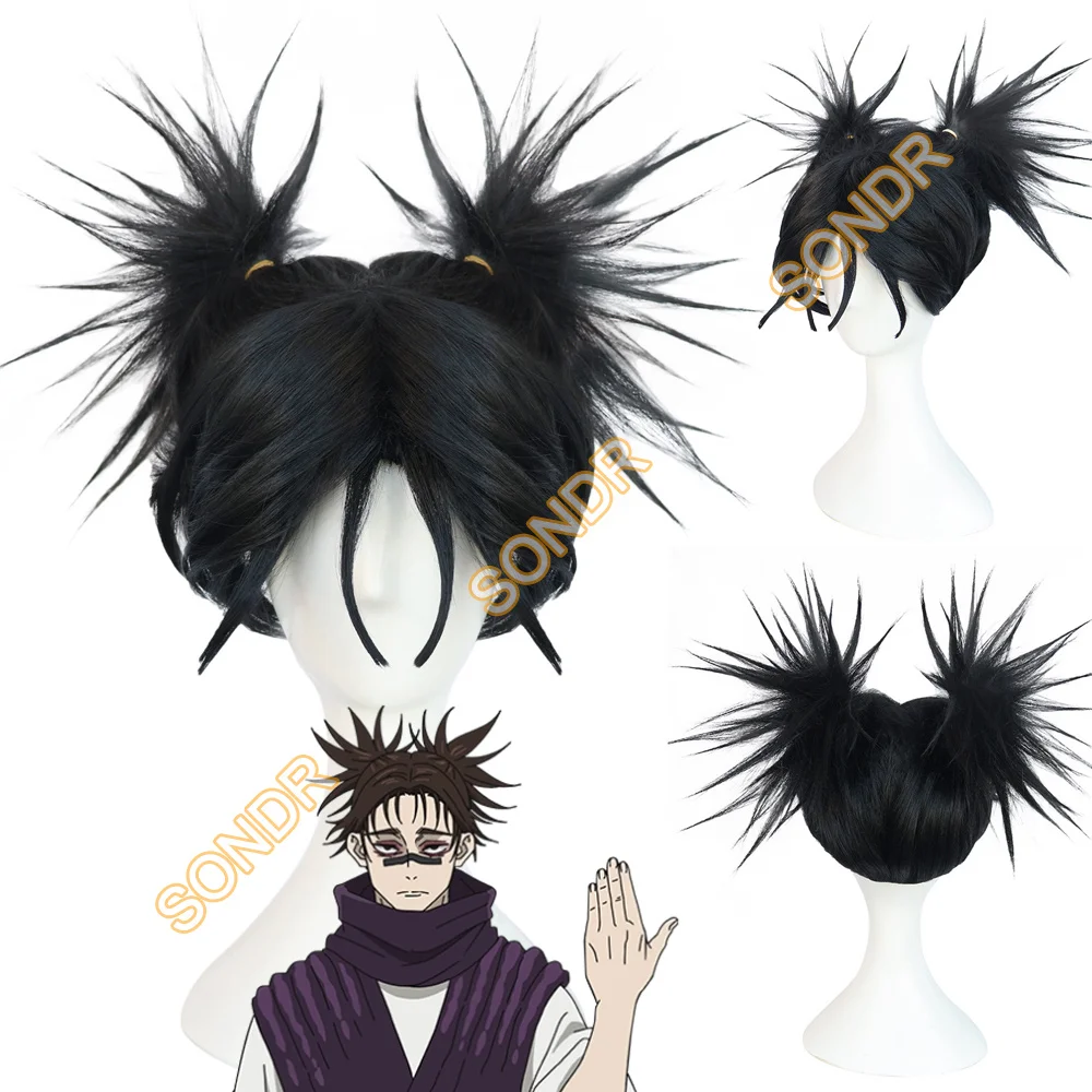 Anime Jujutsu Choso Cosplay Pruik Hittebestendig Zwart Haar Halloween Party Carnaval Rollenspel Kostuum Accessoires Synthetische Pruiken
