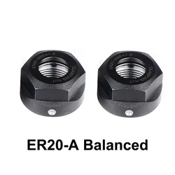 2pcs/lot precision A type ER20 M25x1.5 spring collect nut clamping ER20-A for CNC milling engraving machine
