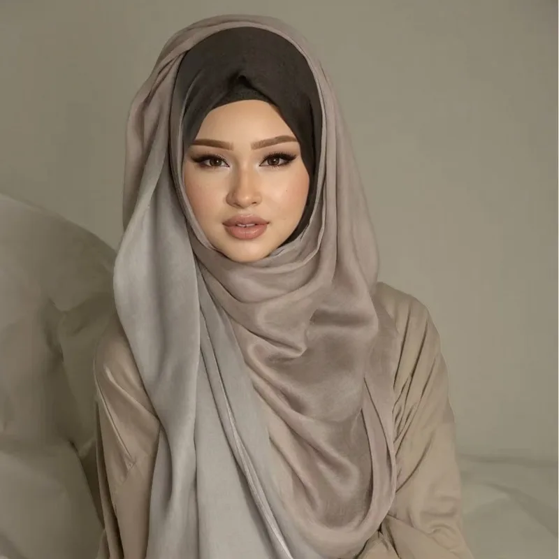 

Gradient color modal cotton shawl Muslim women's ethnic headscarf