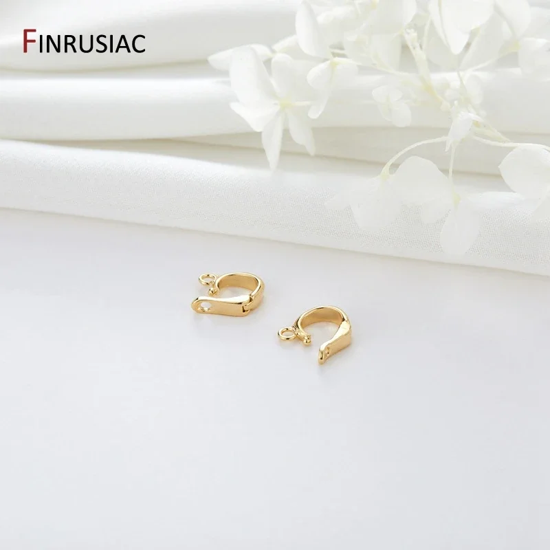 쥬얼리 제작 용품, 14K 금도금 펜던트 베일, 부드러운 커넥터 패스너, DIY 목걸이 제작 액세서리 파인딩