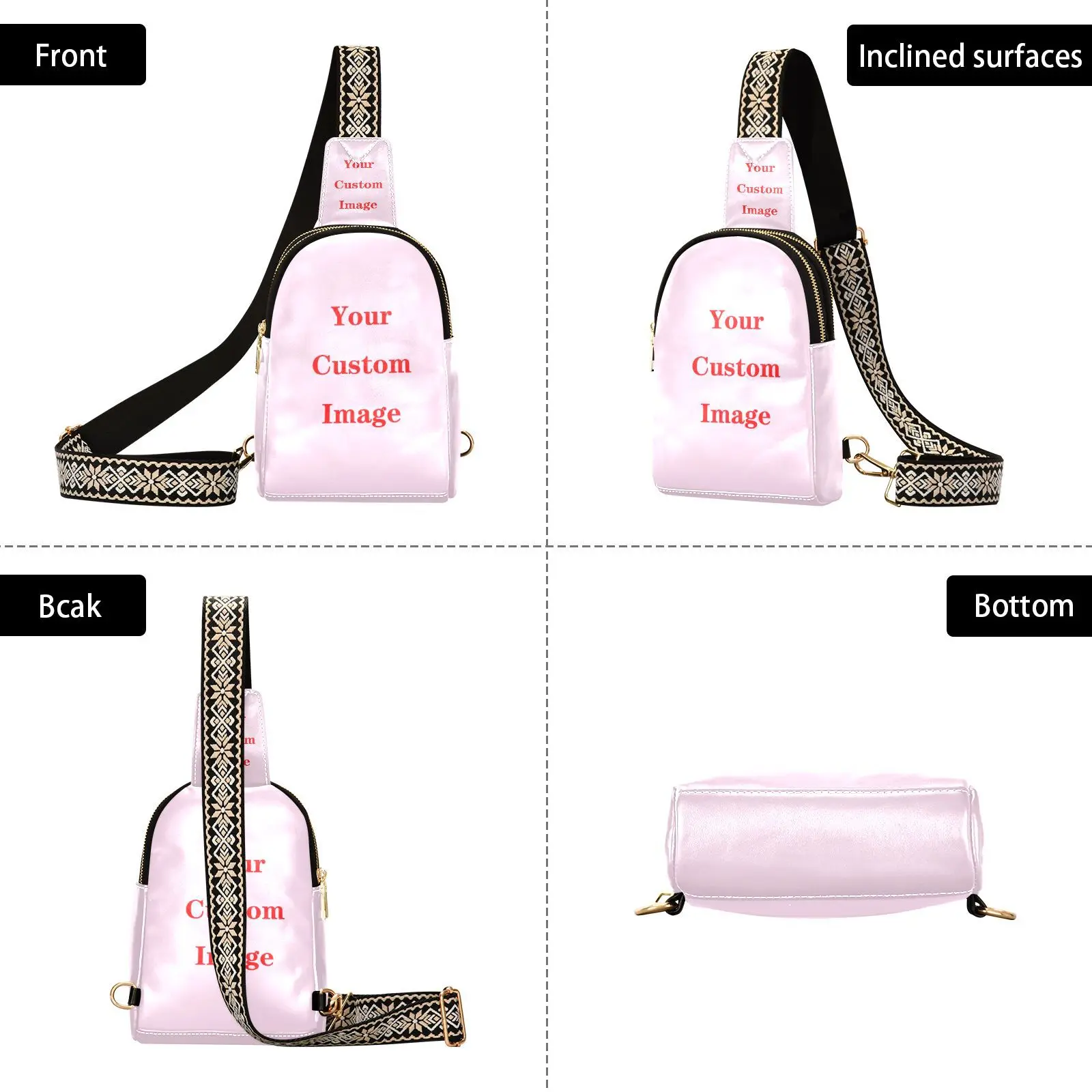 Fashion Waist Packs customize crossbody bags High-quality PU Leather Phone Shoulder Messenger Bag Small Square Card package Bags