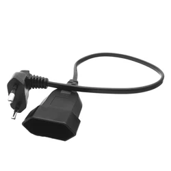 Cable de extensión de alimentación europeo, enchufe macho de 90 grados a hembra para PC, ordenador, PDU (0,3 M)