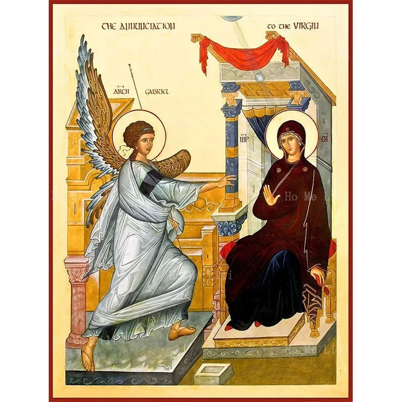 Annunciation The Betrothal Of Virgin To Saint Joseph Orthodox Catholic Image Canvas Wall Art By Ho Me Lili For Livingroom Decor