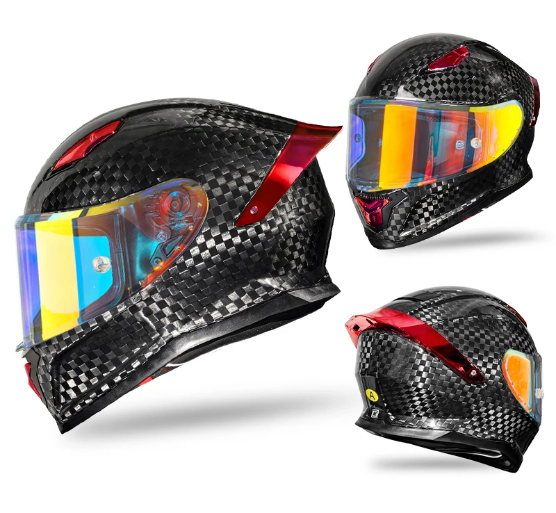 Impact-Resistant 12K Carbon Helmet - Quick-Release & Integrated