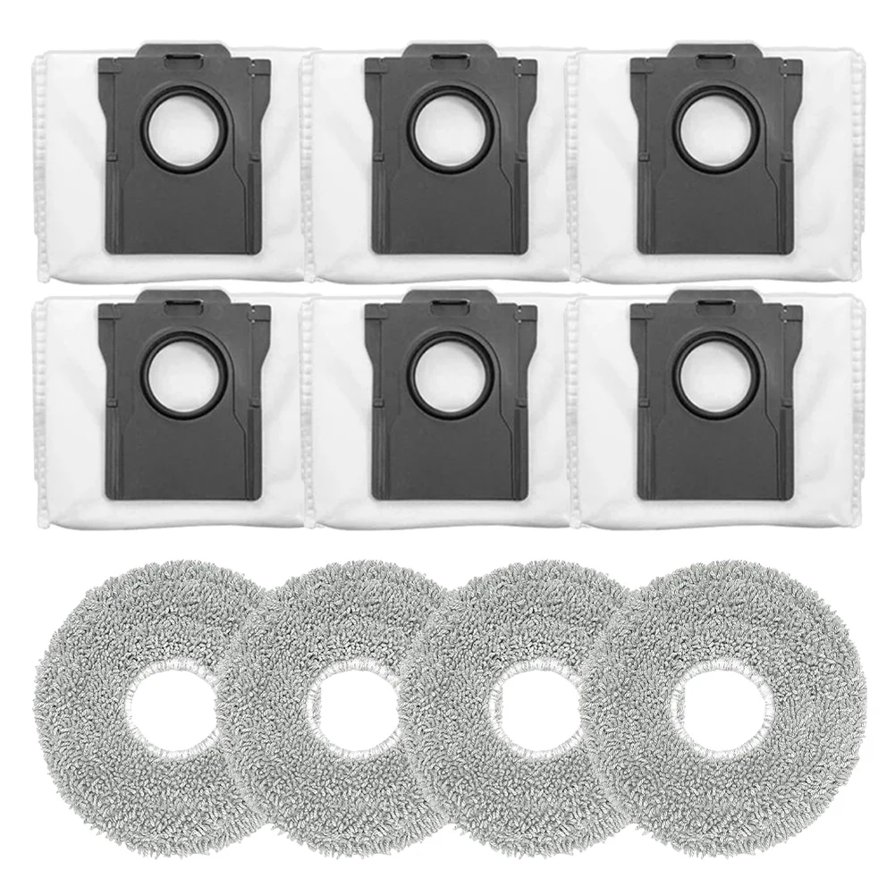 

For Cecotec For Conga X70 Robotic Vacuum Cleaner Includes 4pcs Mop Pads And 6pcs Dust Bags Accessory Kit