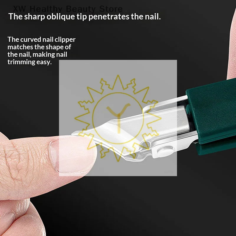 Anti-splash Nail Clippers Stainless Steel Ingrown Toenail Cuticle Cutter Diagonal Pliers Household Nail Trimmer Manicure Tools