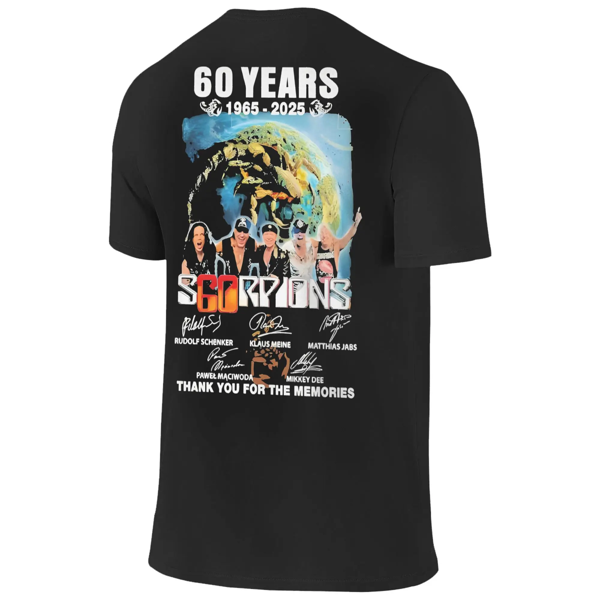 New Scorpions 60 Years Tour 202525 Cotton T-Shirt For Men Summer T 