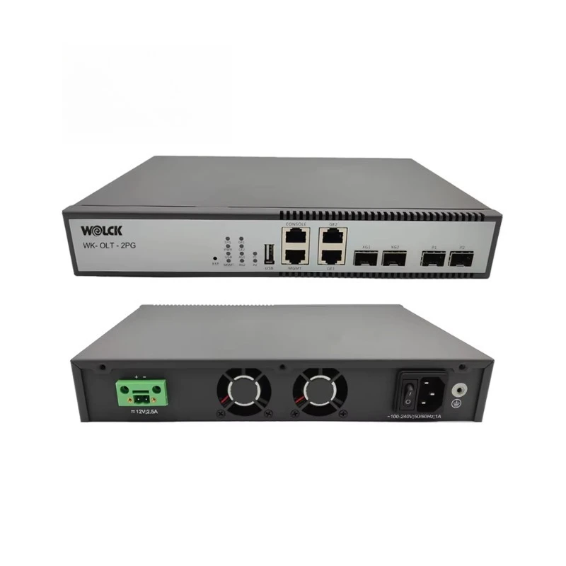 Optical Fiber 1:128 SFP 10G XPON OLT 2 Puertos MINI 2 PON Ports GPON OLT